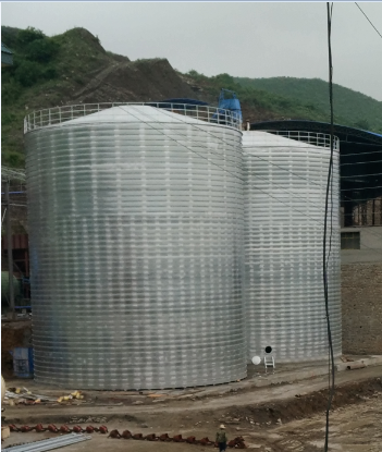 天门粮食钢板仓的安装全过程不用热焊接